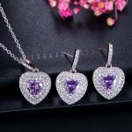 Fashion Silver Color Jewelry Sets Bridal Necklace Earrings Bracelet Wedding