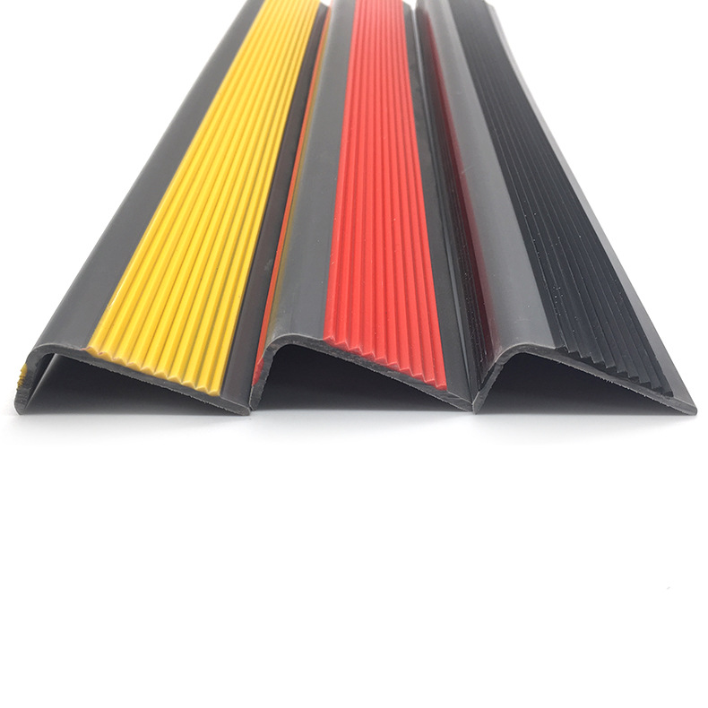 Stair Safety Guaranteed With L Shape PVC Non Slip Rubber Stair Nosing Edge Trim Strips