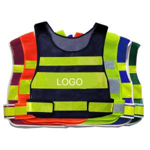 Quality Safety reflective vest security products free size mesh fabric logo customized wholesale