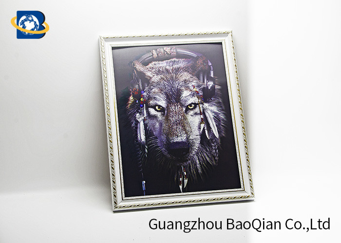 Flip Image 3D Wolf Picture , Dolphin 3D Animal Pictures Wall Decoration Art