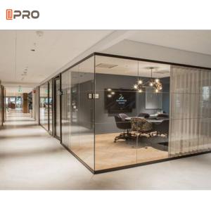 Quality 12mm Thickness Tempered Glass Demountable Partition Walls STC 48Db wholesale