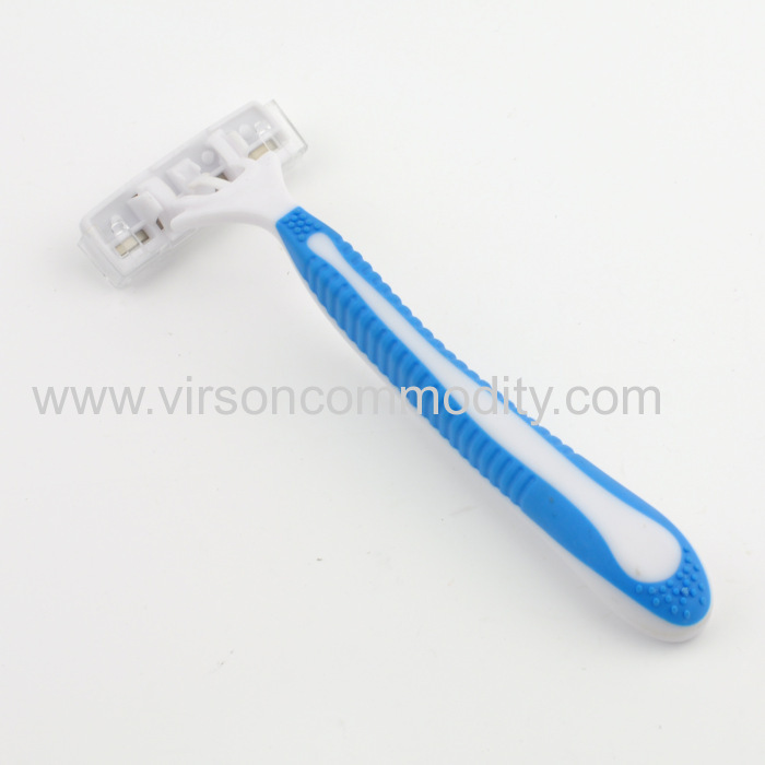 two stainless steel blades disposible razor