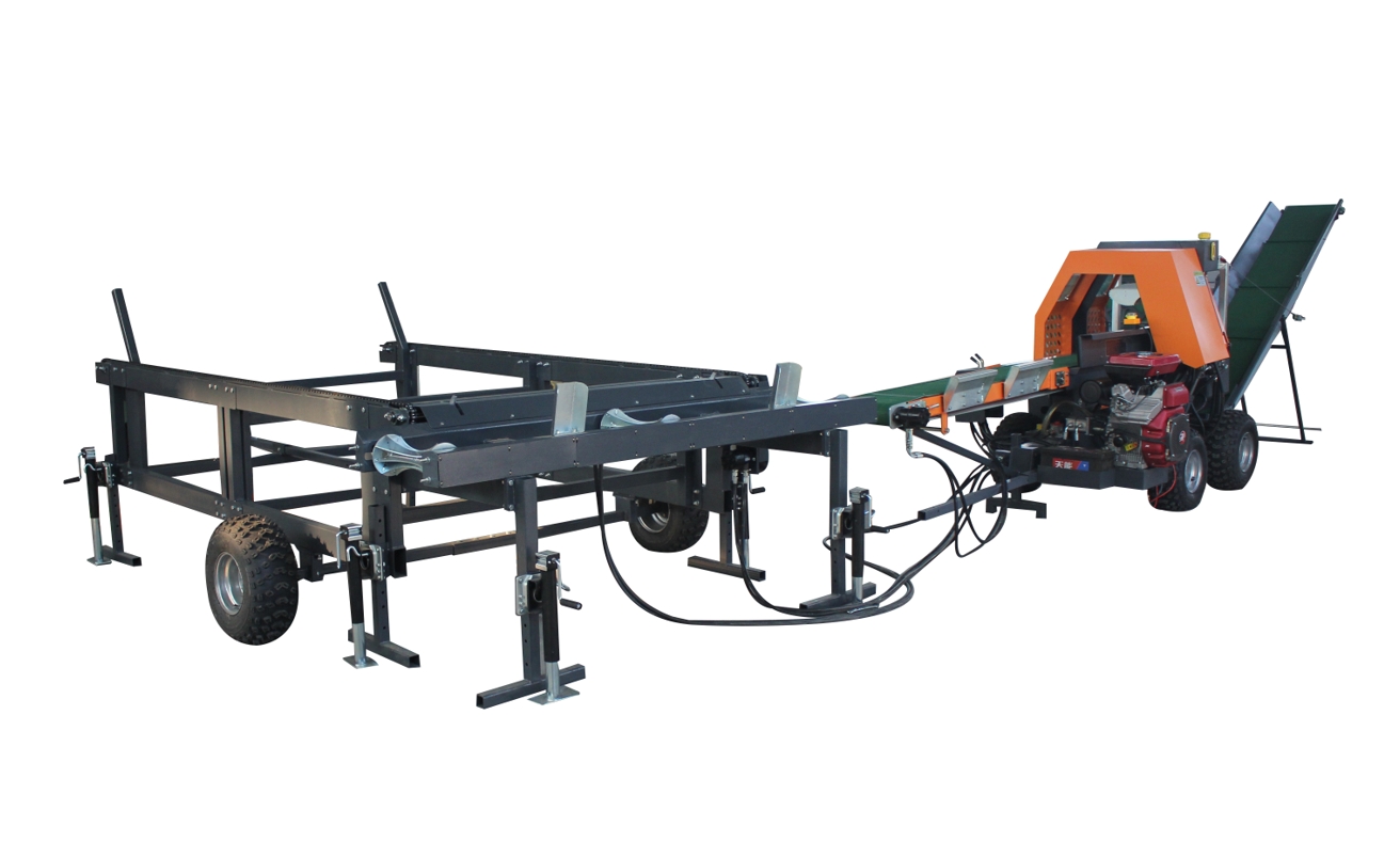 Woodworking Gas Diesel Electric Portable Wheels Trailer Sawmill Horizontal Bandsaw Machine
