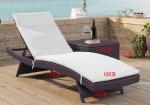 Aluminium PE Rattan beach chair All weather Outdoor Garden Patio leisure Lounge