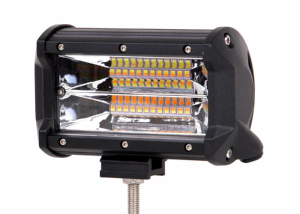 Flood / SPOT Beam Automotive LED Light Bar 72W 6063 Stainless Steel Black