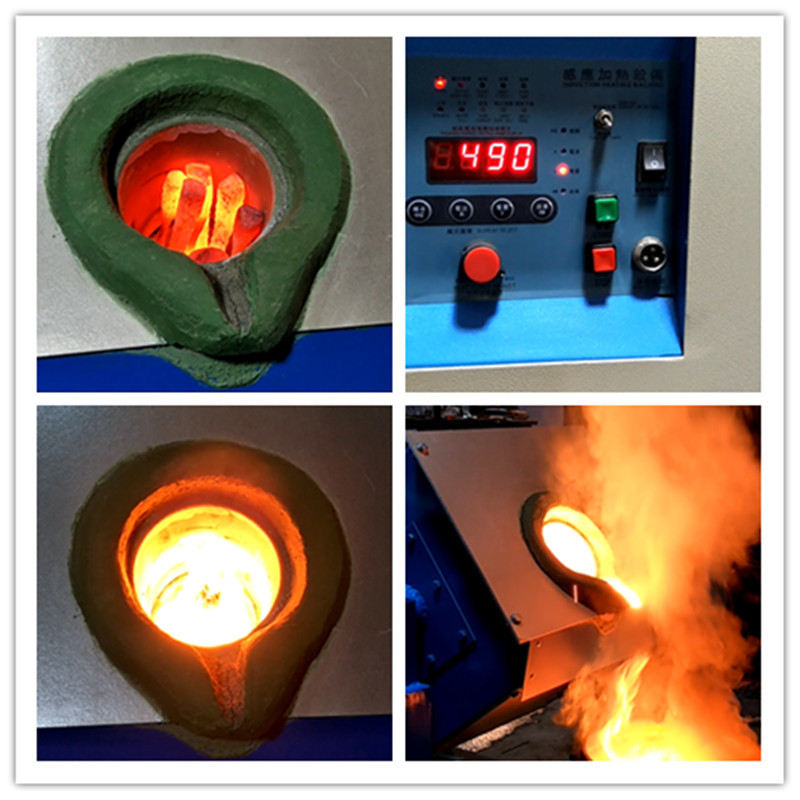 Copper Steel Scrap Cast Iron Metal Induction Melting Furnace Medium frequency IDBT Tilting induction Melting Furnace