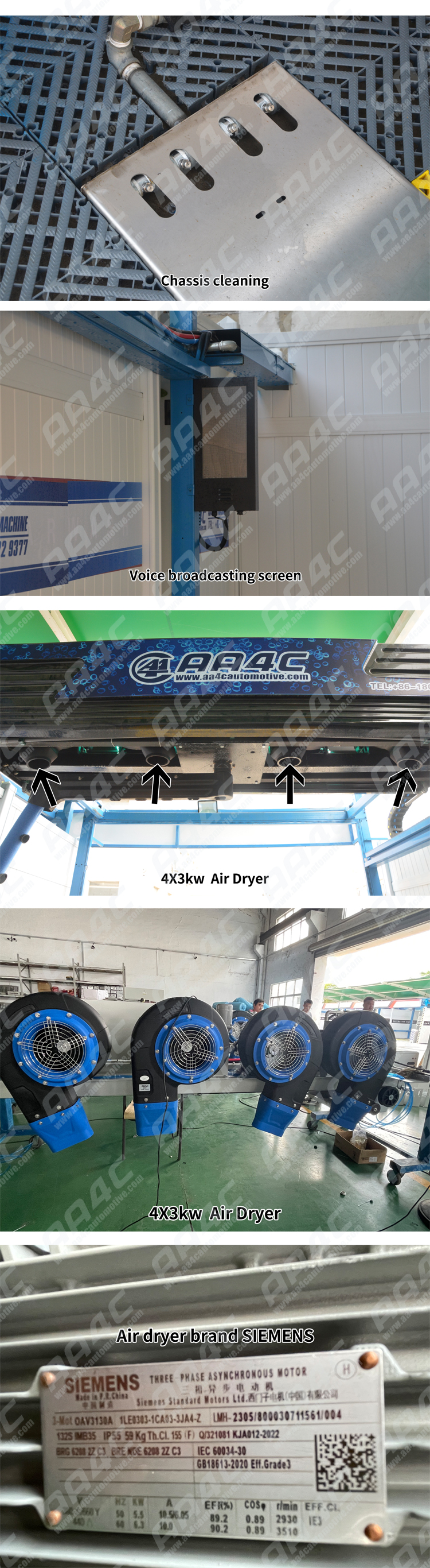 Touchless Car Washing Machine Automatic Car Washing Machine 12kw Fans 15kw Water Pump