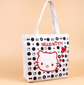Quality Customized Recycle Hello Kitty Canvas Shopping Promotional Bag wholesale