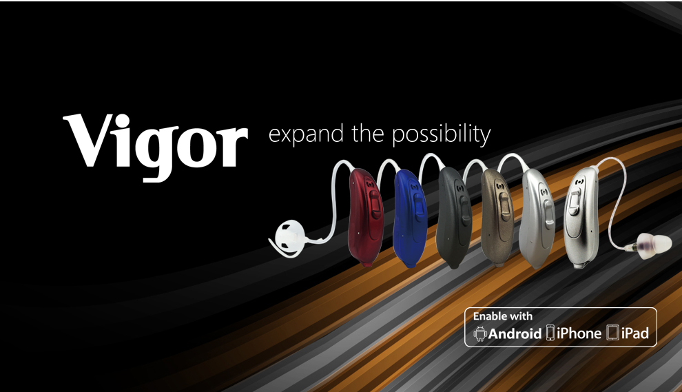 Mini Open Fit Hearing Aids Vigor 202 Personal Sound Amplifier Bluetooth