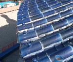Traditional Chinese style blue glazed cemetery roof tiles