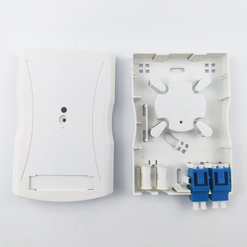 2 Cores Fiber Optic Socket Panel Wall Mounted for Indoor FTTH Network Application