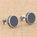 Stainless Steel High quality round shape mini customize cool carve ear small