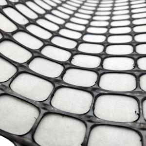 Quality High Tensile Strength Black Biaxial Geogrid for Soil Stabilization 30-30kn PP Material wholesale
