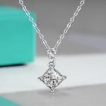 925silver 1 Carat Diamond Moissanite Pendant Necklace Women Gift