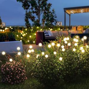 Quality Camping Solar Lawn Lamp Led Wind Firefly Lights Outdoor Plug Ground Patio Garden Lights Waterproof wholesale