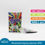 250g Plastic Food Pouches CMYK Printed Snack Food Packaging Bags