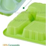 Disposable corn starch plates biodegradable corn starch food container,