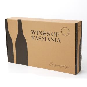 Quality Corrugated Paper Red Wine Bottle Gift Box Luxury Aesthetic 6 Bottle No Printing wholesale