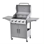 Outdoor Commercial Stainless Steel Gas BBQ Grill with Side Table Custom Logo