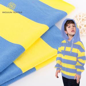 Quality Knit Combed Cotton French Terry Fabric For Hoodie Skin Friendly Striped Fabric wholesale