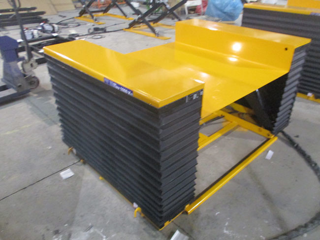 low profile electric hydraulic scissor lift table 1000kg 2000 lb with Explosion-Proof Valve