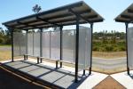 Fashionable Generous Stainless Steel Bus Stop Eco Friendly Takes Up Little Space