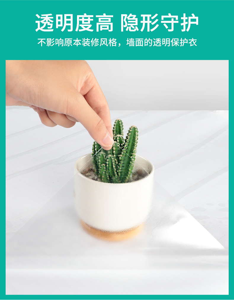 Modern Design Style Transparent Protective Film for Interior House Decor and Wall Decoration