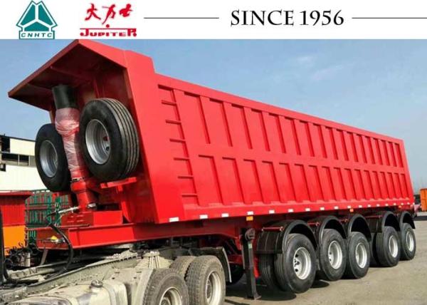 Cheap Heavy Duty 80 Tons 5 Axle Truck Tipper Trailer With Airbag Suspension And Lifting for sale