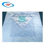 Medical Knee Arthroscopy Drape Disposable Surgical Sheets Blue Waterproof