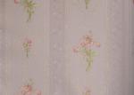 Concise European Flower Strippable Living Room Wallpaper With Vertical Striped