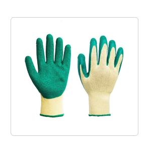 Quality Garden Pruning Yellow Polyester Liner Latex Gloves wholesale
