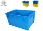 Aquaculture Collapsible Plastic Crate ，Plastic Fish Bins With Solid Base And
