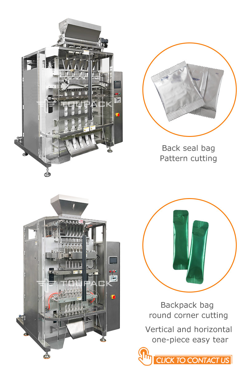 Automatic Powder Multi Lane Packing Machine Custard Powder Weighing Packaging Machine