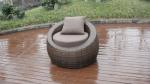 4pcs poly rattan pool furntiure