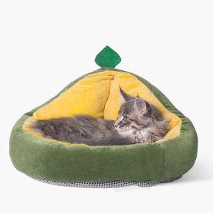 Quality Calming Pet Nest Pet Felt Fabric Avocado Shape 1000x500x8mm to Keep Warm wholesale