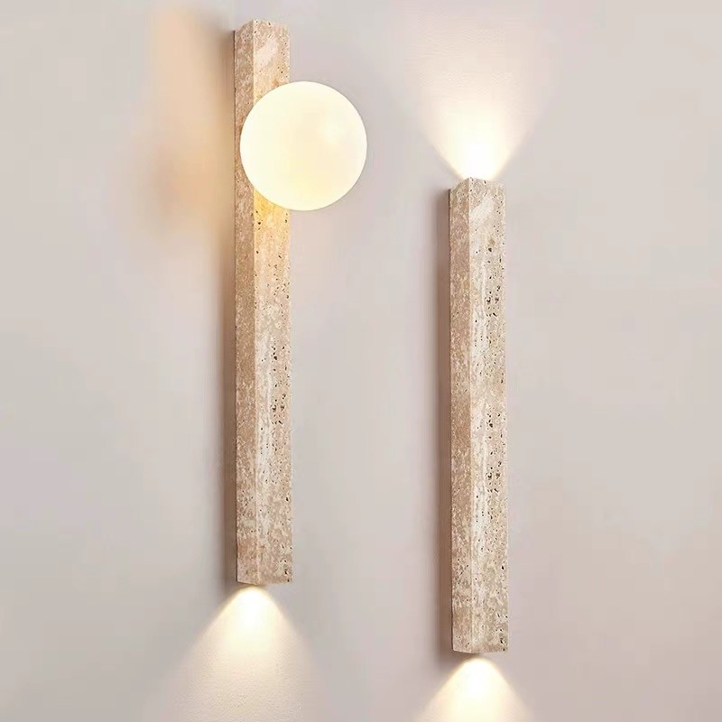 Yellow stone led wall lamp home decorative for project