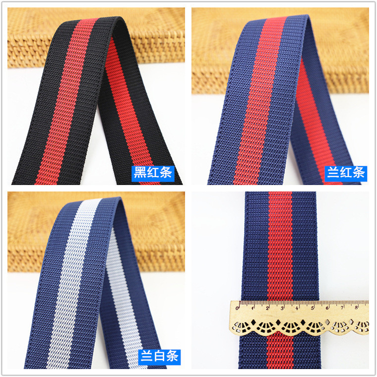 Strapworks Lightweight Polypropylene Webbing 55mm Striped Webbing For Bags