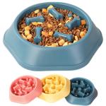 Hexagonal Pet Slow Feeder Bowl Anti-Choking Dog Food Bowl with Non-Slip Base |