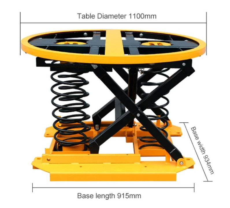 1110mm Palletpal Cargo Lift Table Lever Loader For 2000kg