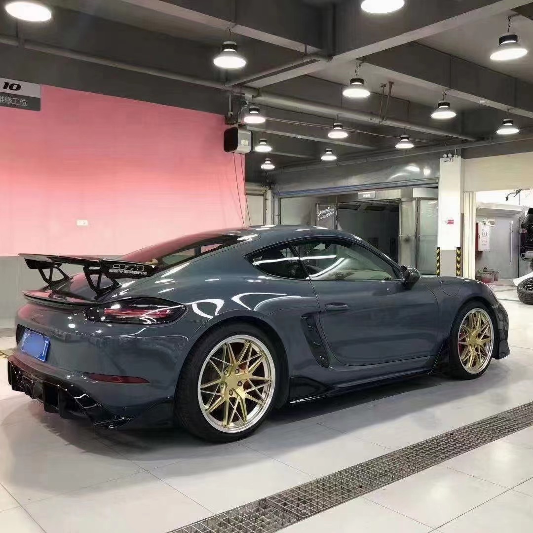 New Product for Porsche 718 Boxster Body Kit 718 Upgraded PD-style Front and Rear Bumper Tuyere Spoilers