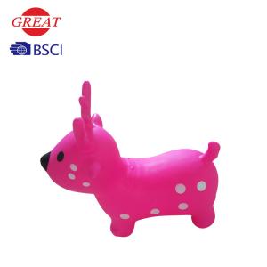 Quality Colorful Bouncy Reindeer Toy , PVC Animal Space Hopper For 3 Ages Kids Entertainment wholesale