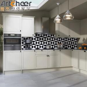 Quality Solid Wood European Shaker Kitchen Cabinets with White Color and Super Susan Corner wholesale
