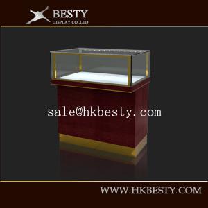 China OEM Timber Veneer Jewel and Watch Display Showcase on sale