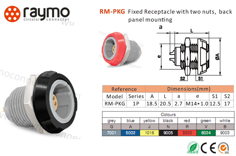Corrosion Resistant Circular Plastic Connectors Electrical Components Dust Proof