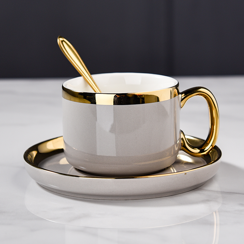 Classic Porcelain Cup And Saucer Set Coffee Tea Cup With Plate Father'S Day Gift Ideas