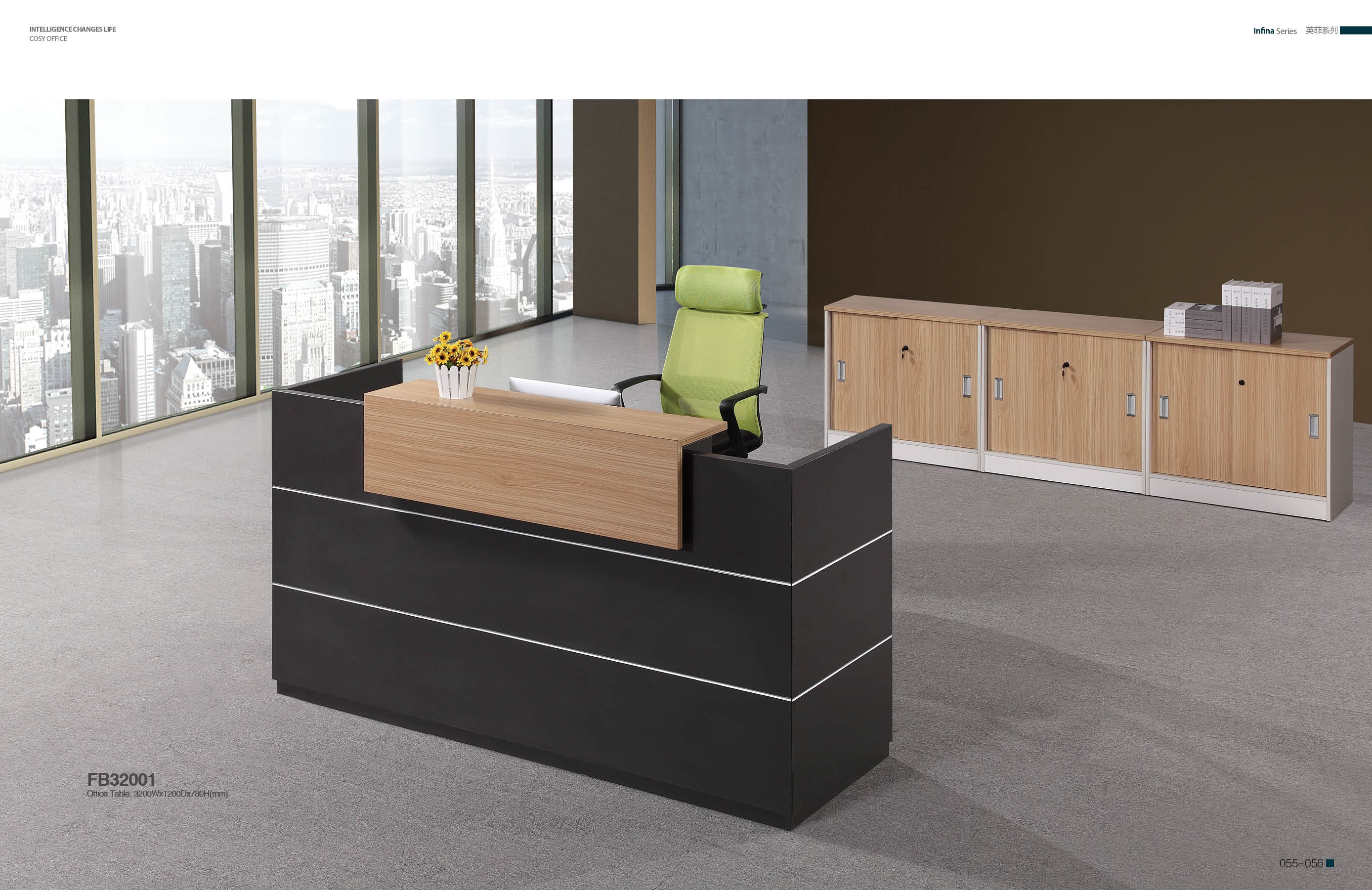 reception table office front writing table