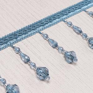 Quality Handmade fashionable chain beads lace tassels fringes for curtain/sofa/pillow decoration wholesale