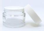 50ml Transparent Glass Cosmetic Bottles For Facial Cream Packaging