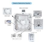 SAA Approved 4 Persons Hot Tub Balboa Control System With Acrylic Massage Pump