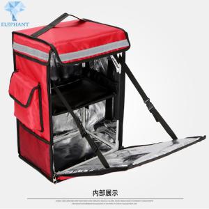 Quality Red Blue Lightweight Insulated Food Delivery Bags Double Deck wholesale